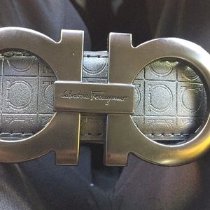 Authentic MidNight Black Salvadore Ferragamo belt